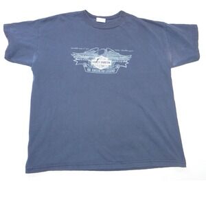 Harley Davidson T Shirt Mens XL Navy Blue Graphic Eagle American Legend Vintage